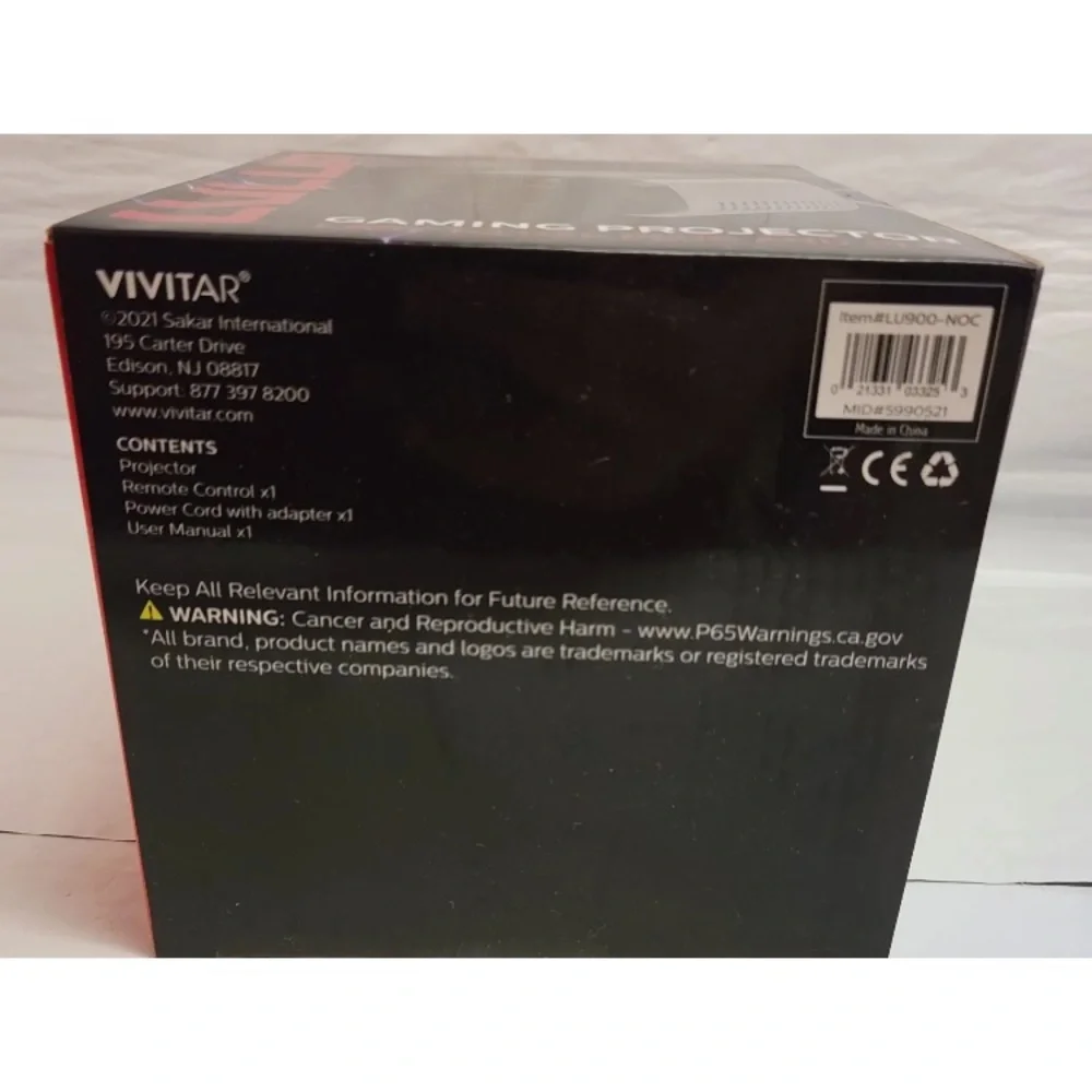 Vivitar Lvlup Gaming Projector Plug & Play LU900-NOC New In Box